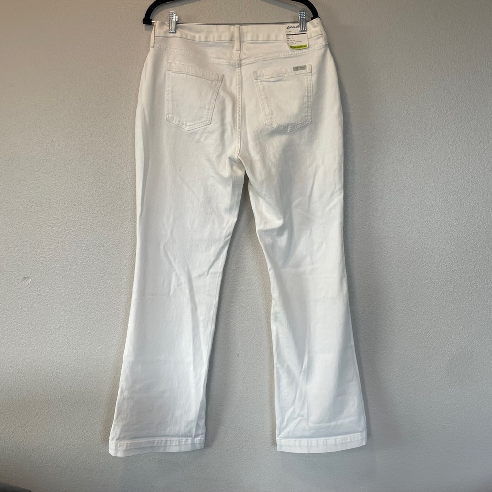 Eddie Bauer White Curvy Trouser Stretch Casual Classic Fit Women’s Size 12‎ - Picture 9 of 12